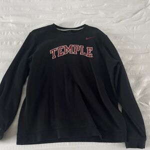 Nike Black and Red Temple Crewneck